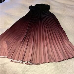 Cupshe Black and Pink Pleated A-Line Skirt